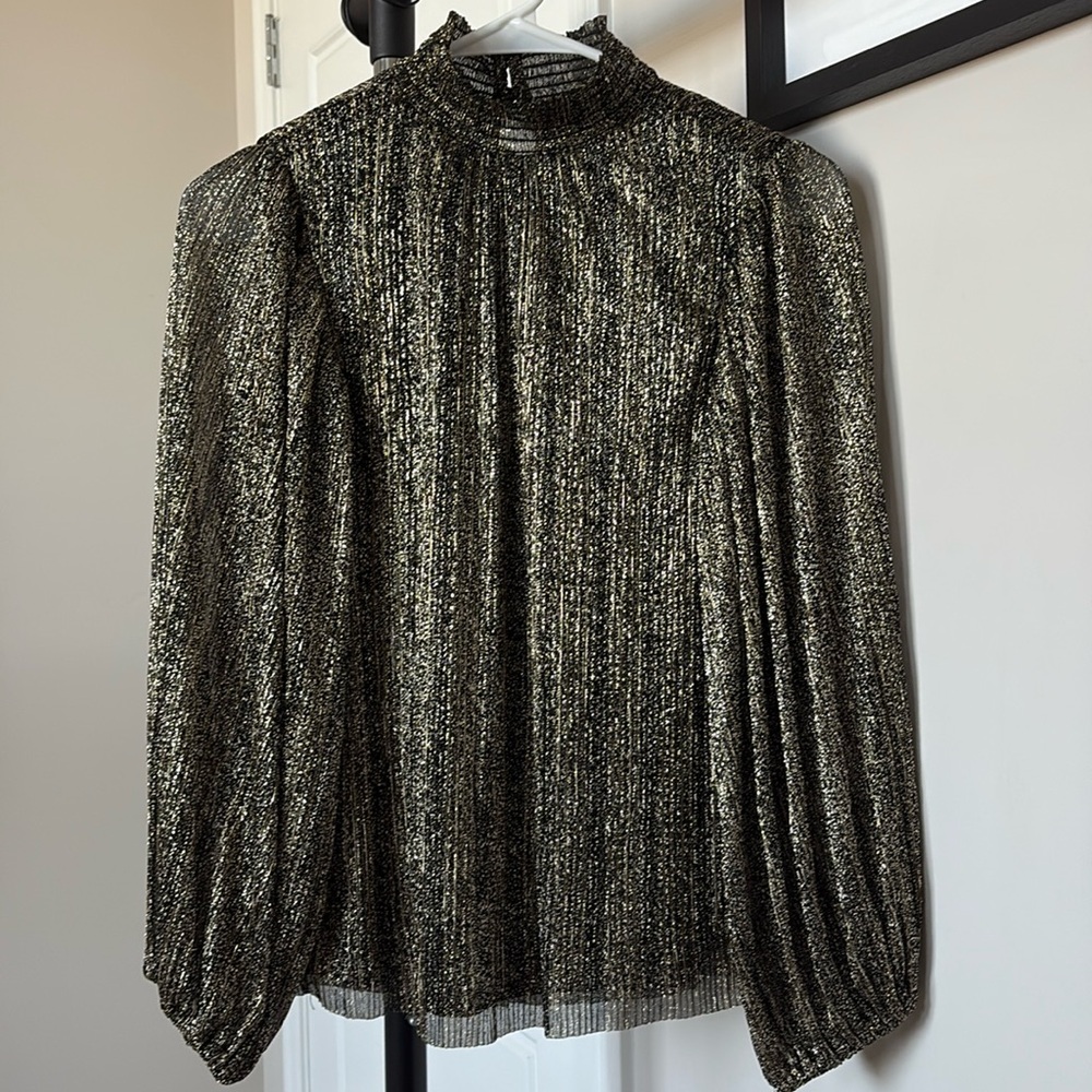 Vince Camuto Gold Long Sleeve Blouse